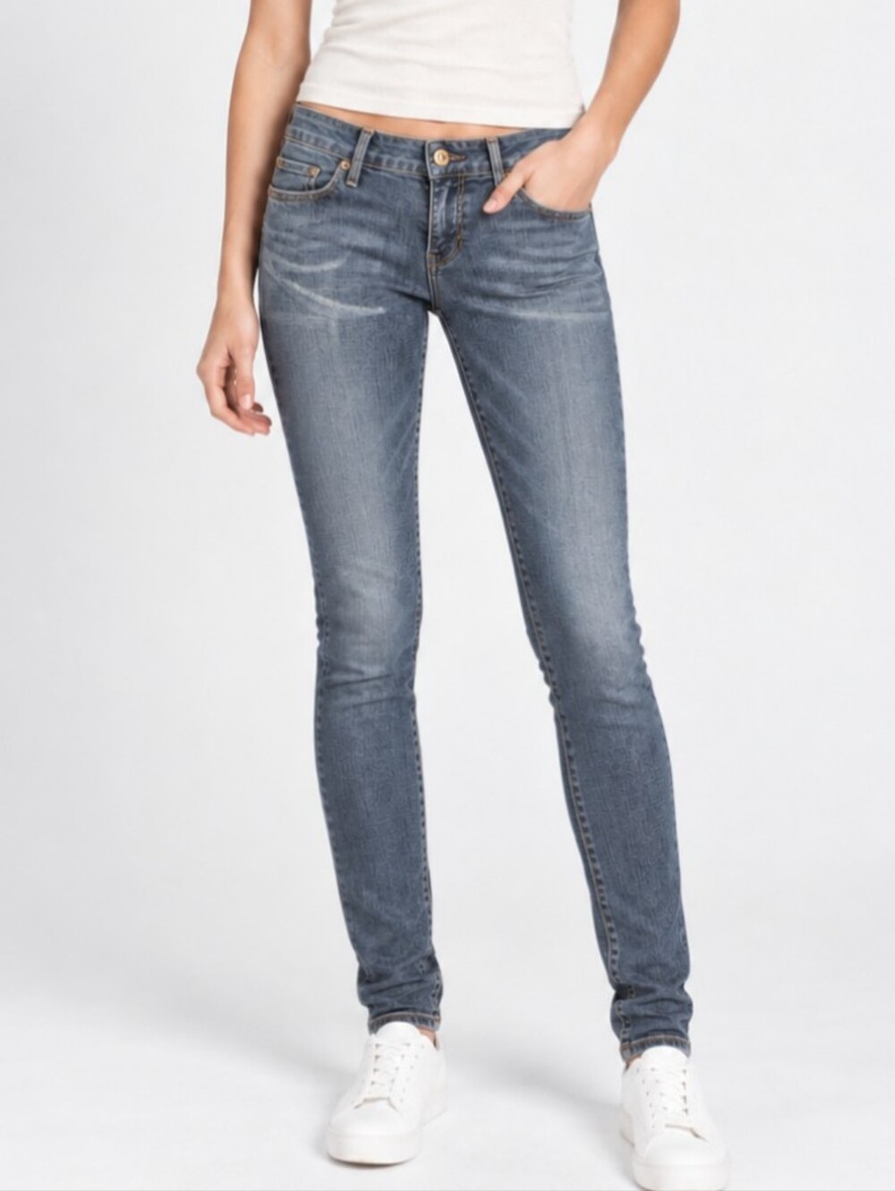 Rich & Skinny 24x32 Skinny Ankle Jeans Blue-Gray Y2K